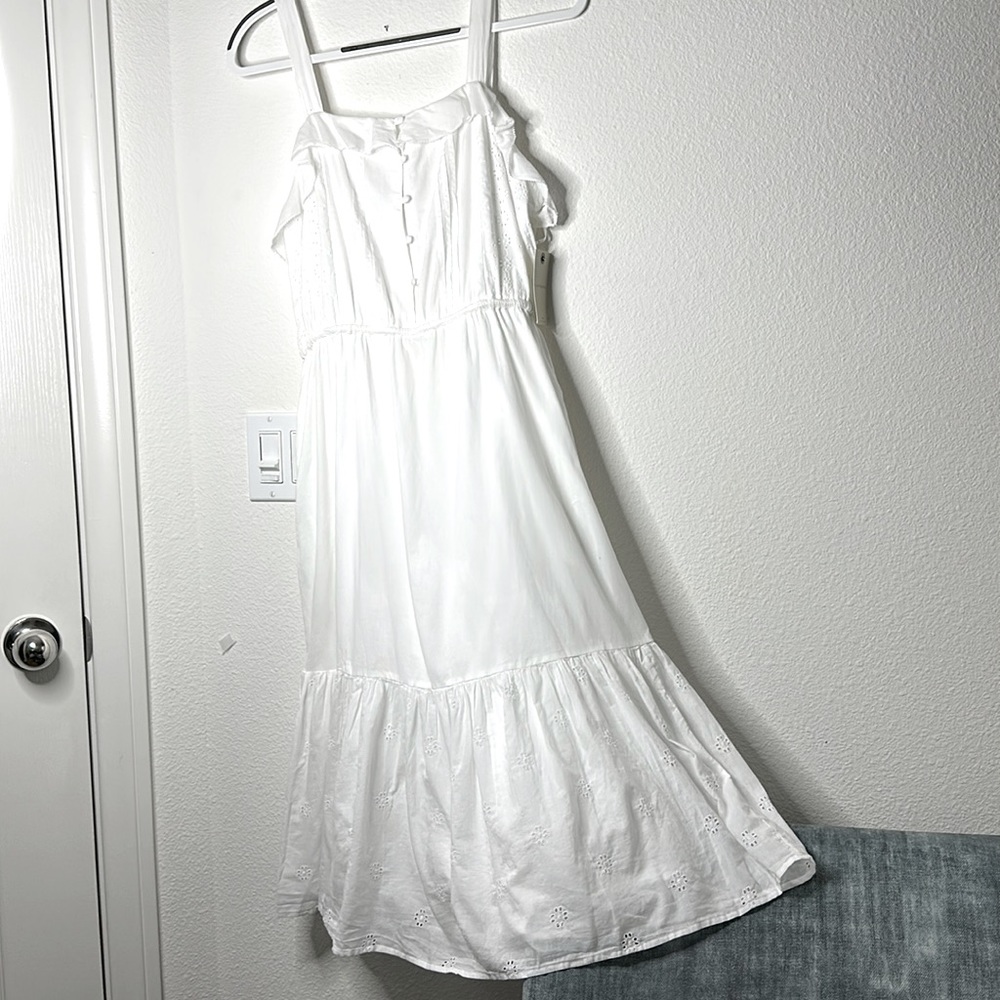 NWT Lucky Brand White sleeveless Dress size M.